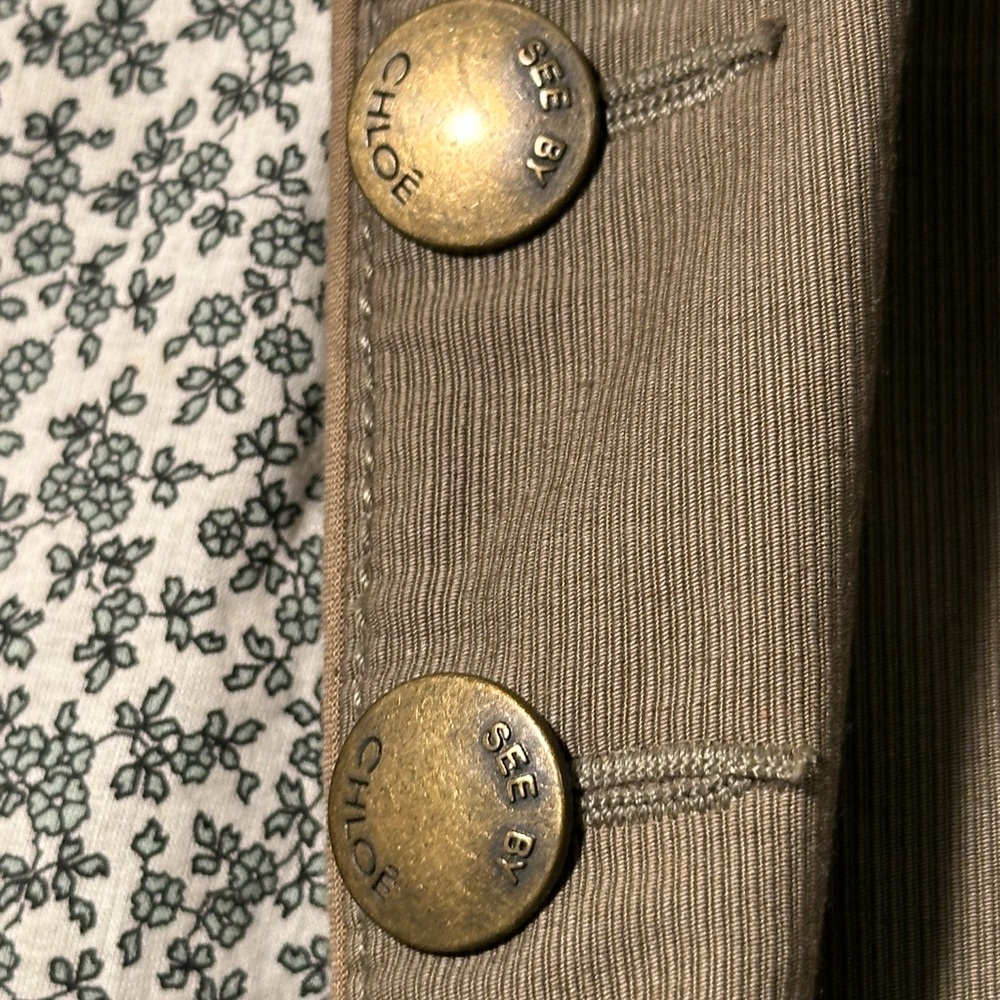 See by Chloe Olive Green Military Style Jacket - Picture 4 of 7